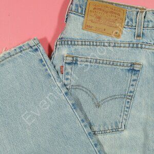 VIntage 90s Levis 550 Jeans Womens 30 Blue Relaxed Fit Tapered Leg Made In USA